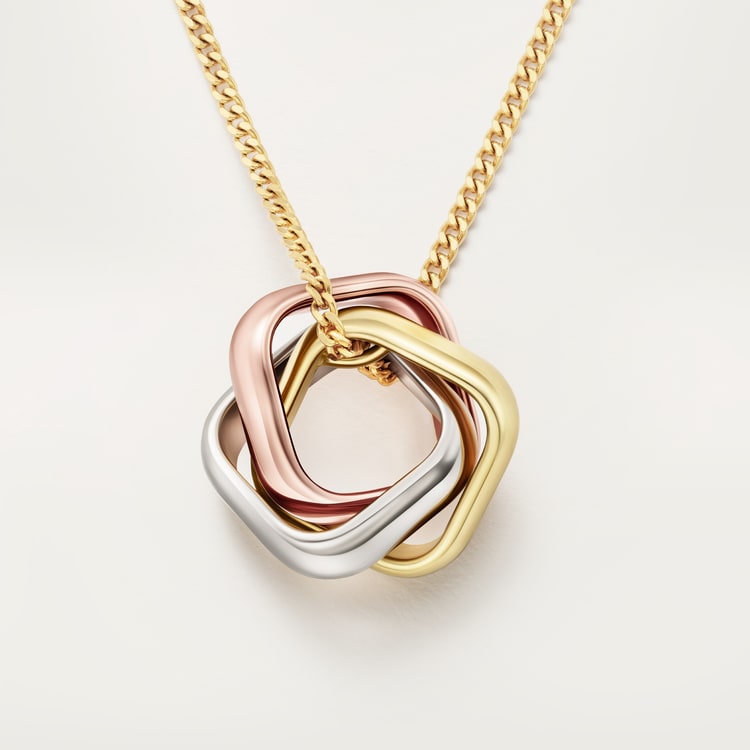 Top 1:1 replica Trinity pendant, cushion-shaped