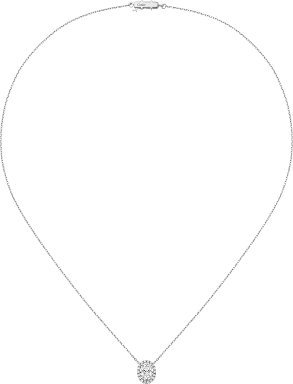 Top 1:1 replica Cartier Destinée pendant, oval-cut diamond, paved
