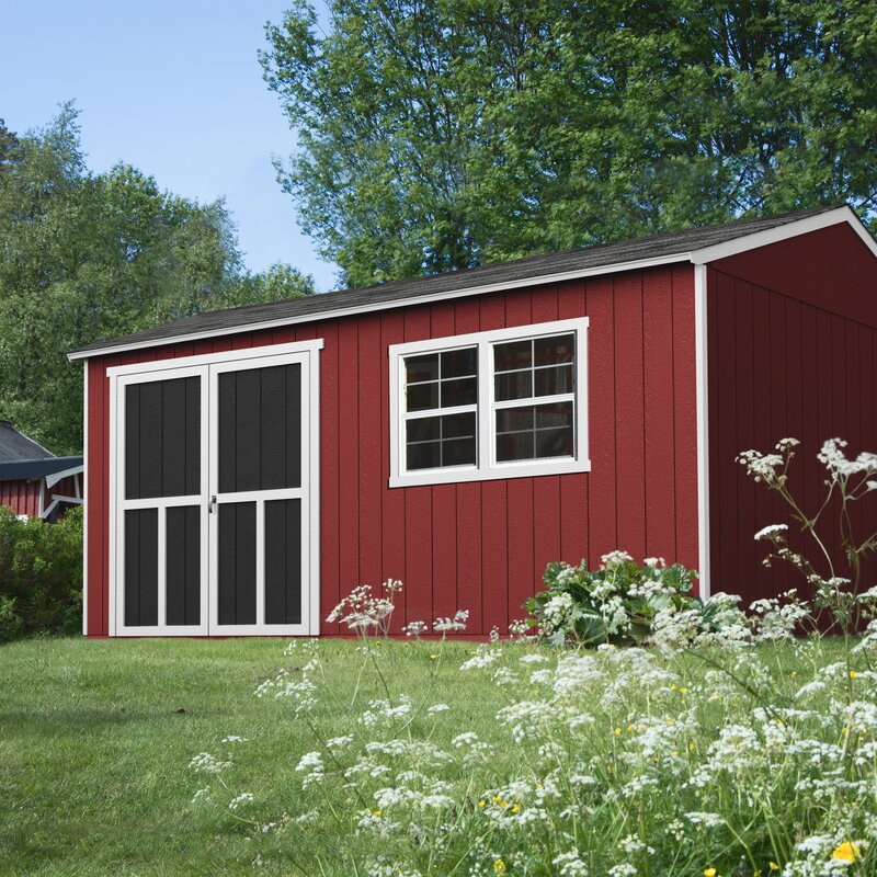 12 ft. W x 24 ft. D Solid + Manufactured Wood Storage Shed