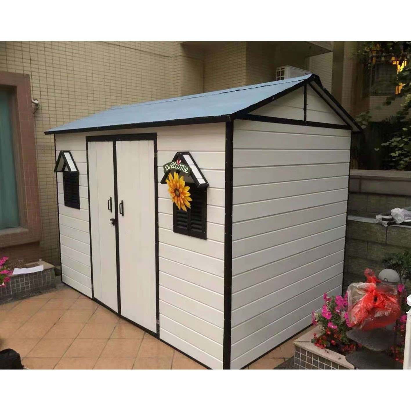 Outdoor storage room assembly simple mobile mobile outdoor tool room