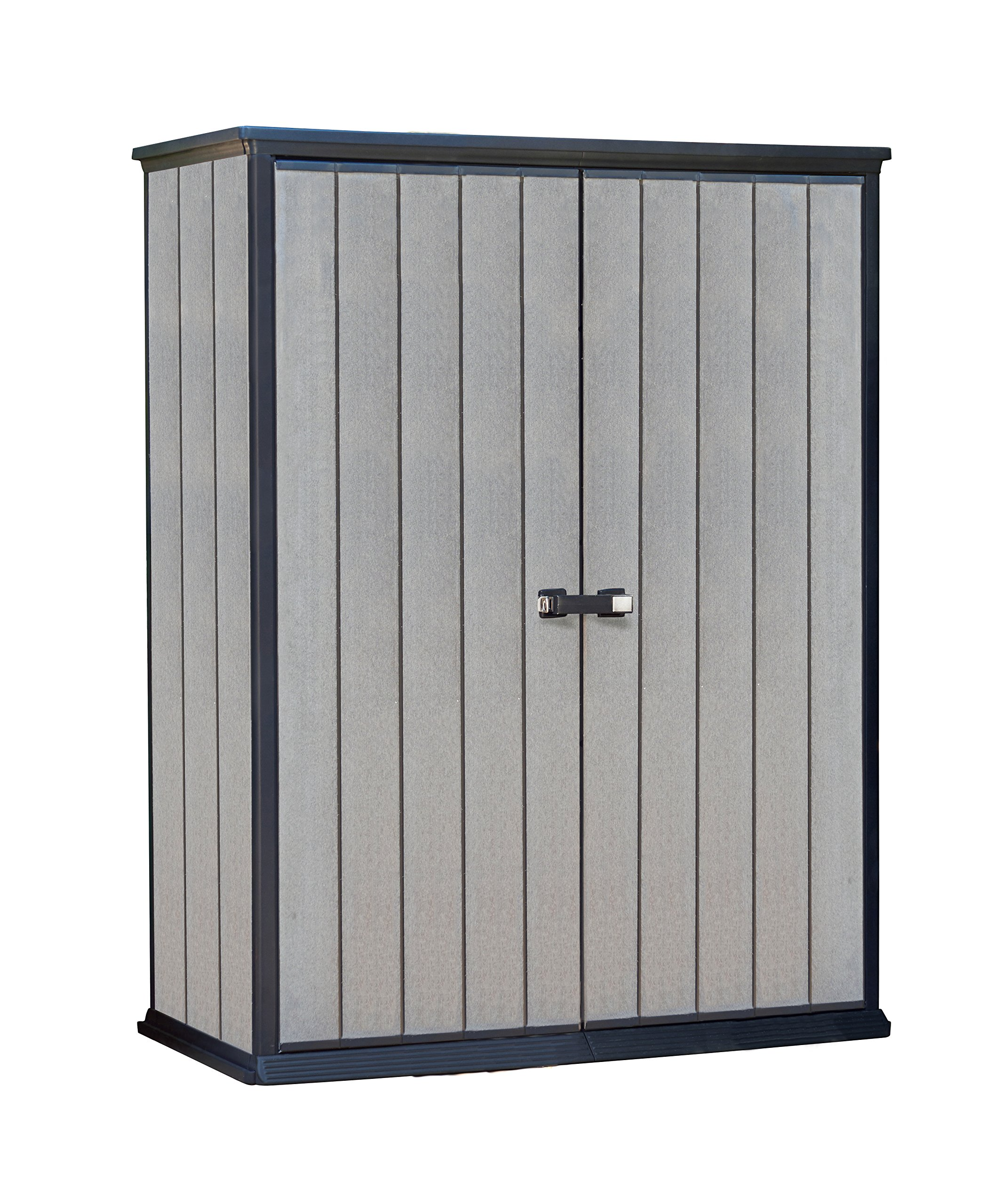 High Store 4.5 x 2.5 Vertical Outdoor Resin Storage Shed, Grey