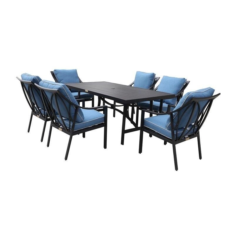 Mackinnon Rectangular 6 - Person 73'' Long Dining Set with Cushions