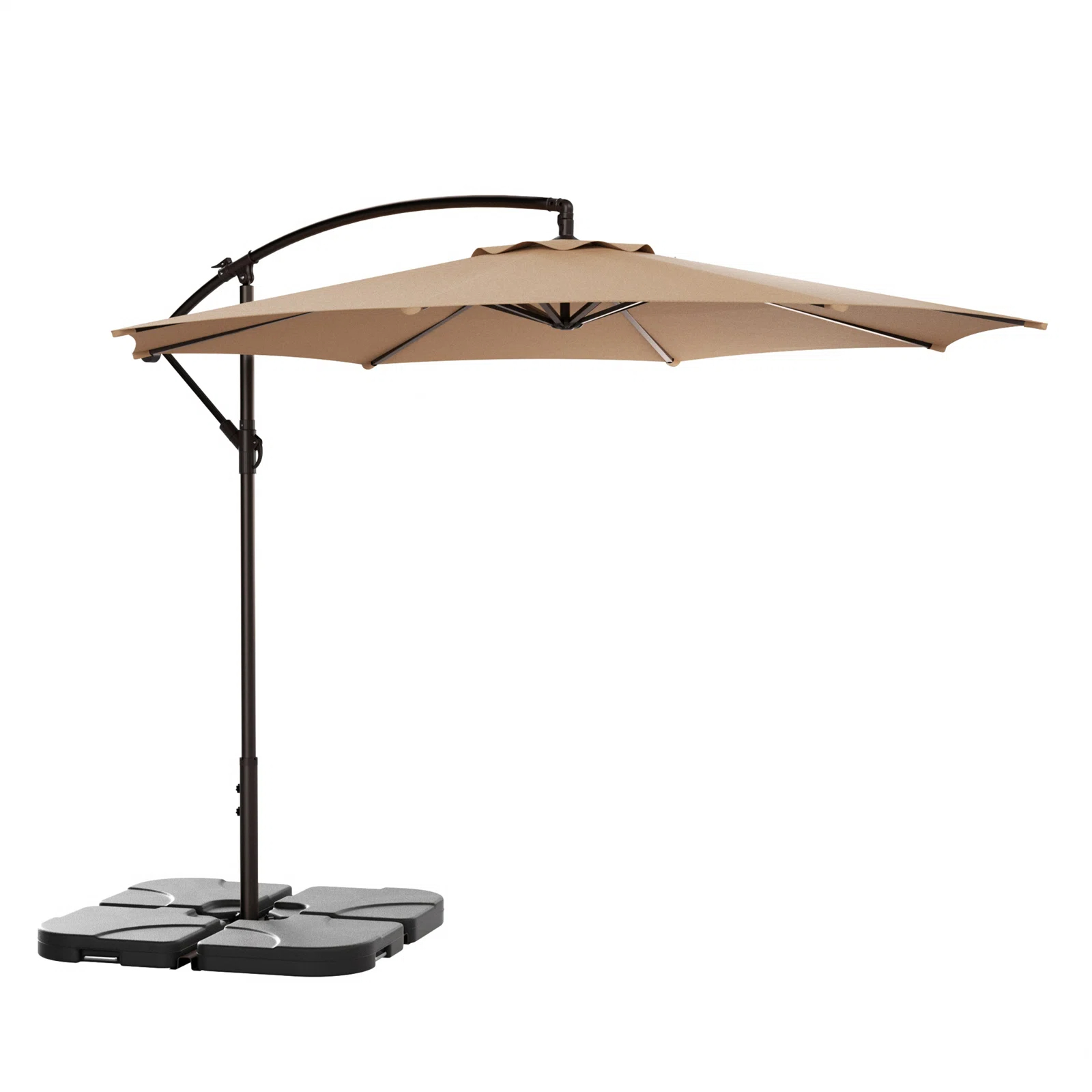 Everton 120'' Cantilever Umbrella with Crank Lift , Counter Weights Included