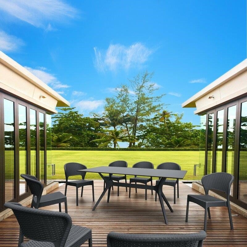 Vale Rectangular 8 - Person 71'' Long Dining Set