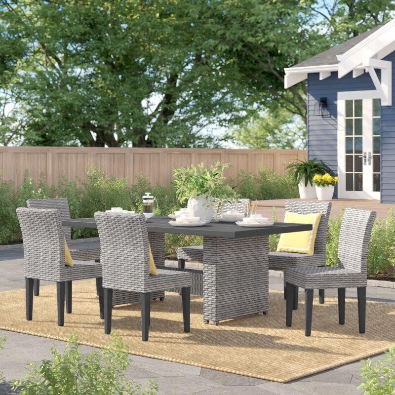 Kenwick Rectangular 6 - Person 80'' Long Dining Set