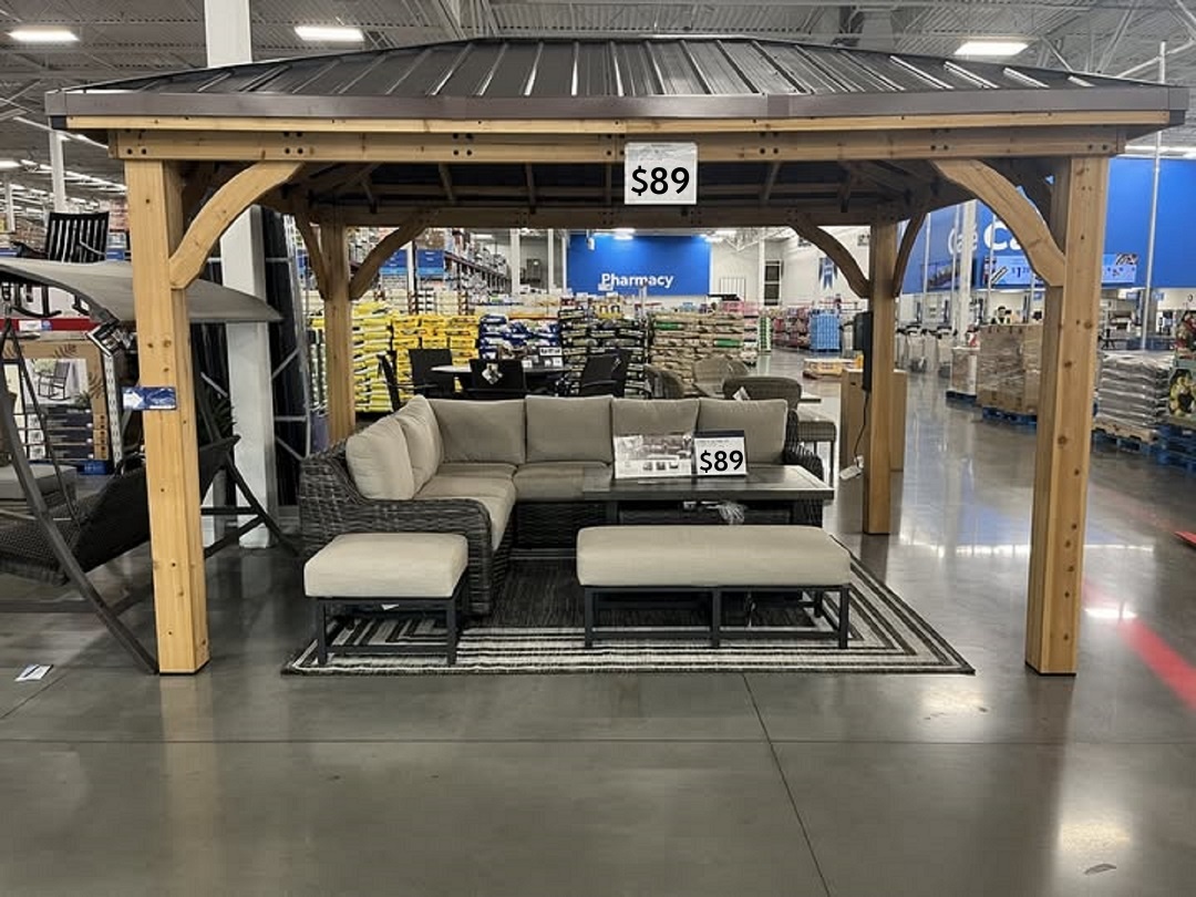 7-Piece Sectional with 12 x 14 Meridian Gazebo Set