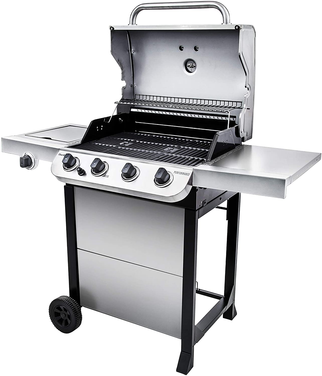 Char-Broil 463377319 Performance 4-Burner Cart Style Liquid Propane Gas Grill, Stainless Steel