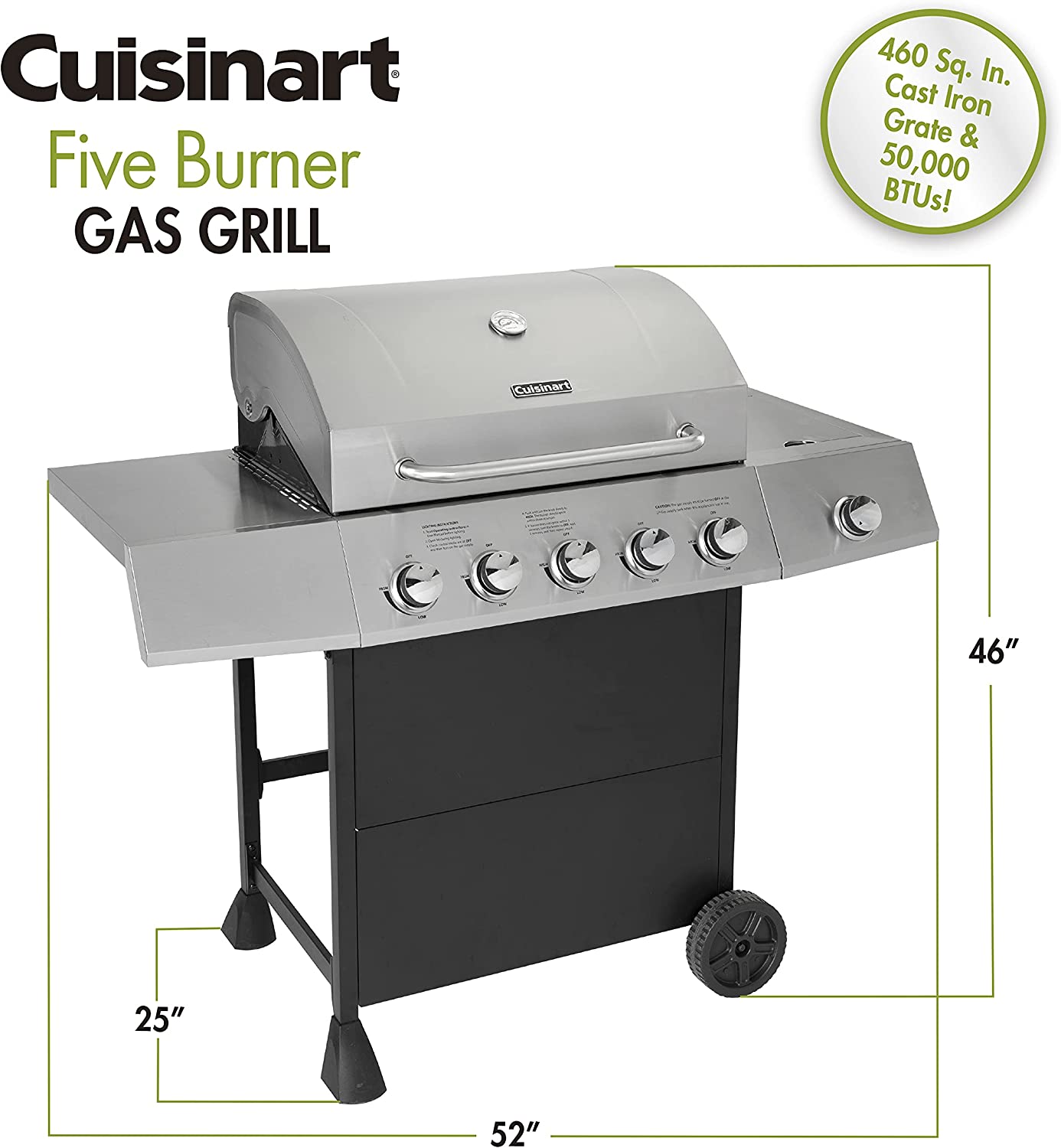 Cuisinart CGG-8500 Side Five Burner Gas Grill