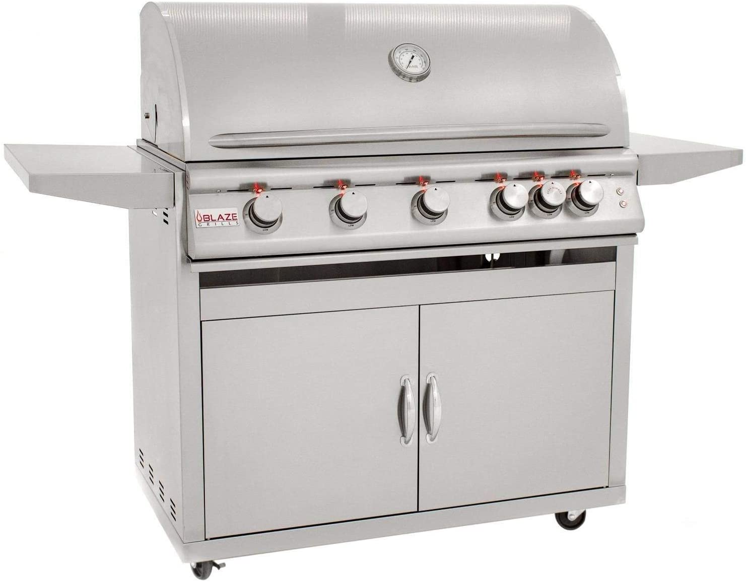 Blaze Freestanding Grill with Lights (BLZ-5LTE2-LP-BLZ-5-CART), 40-inch, Propane Gas