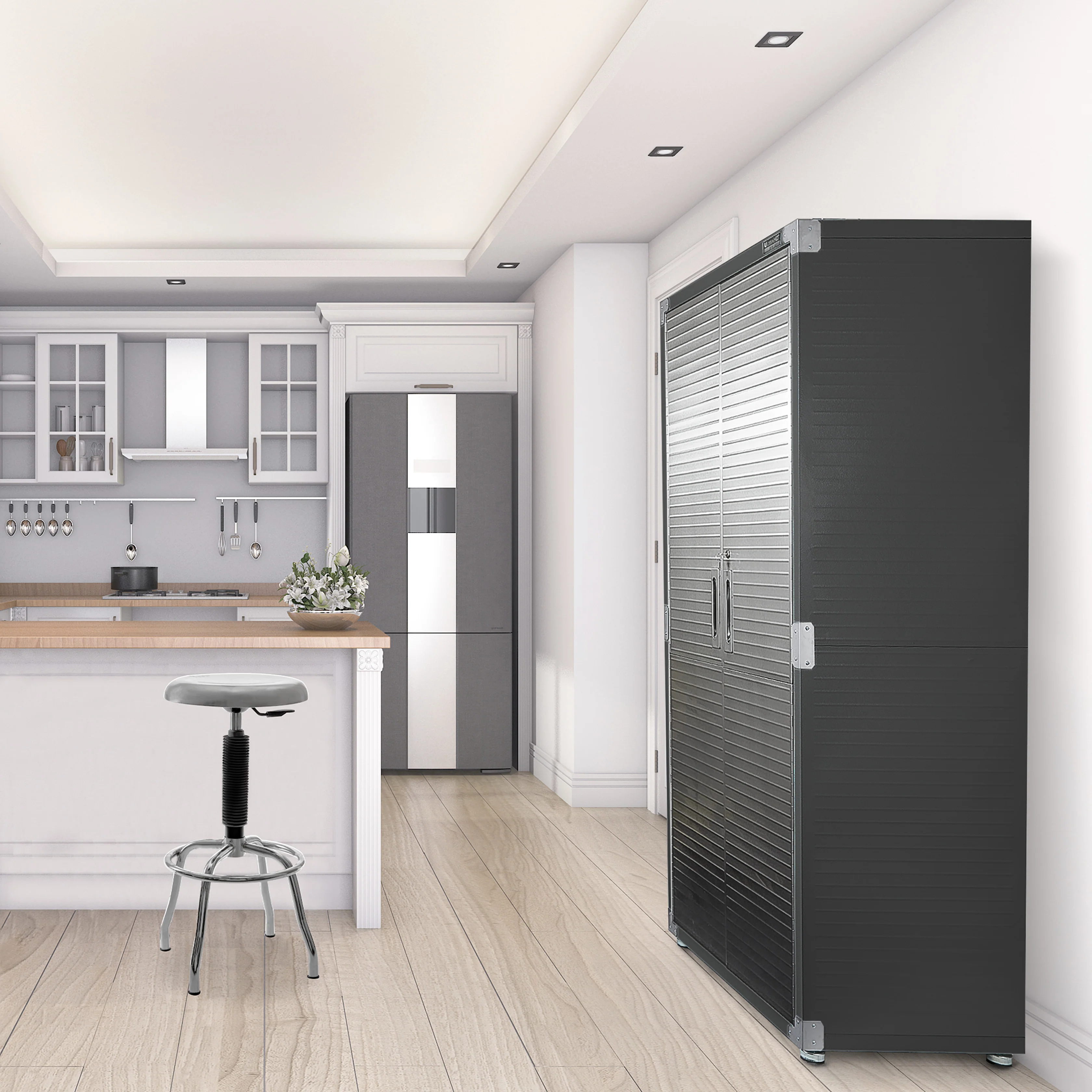 Armoire de rangement 91,4 x 61 x 183 cm – 4 étagères réglables, charge totale 363 kg
