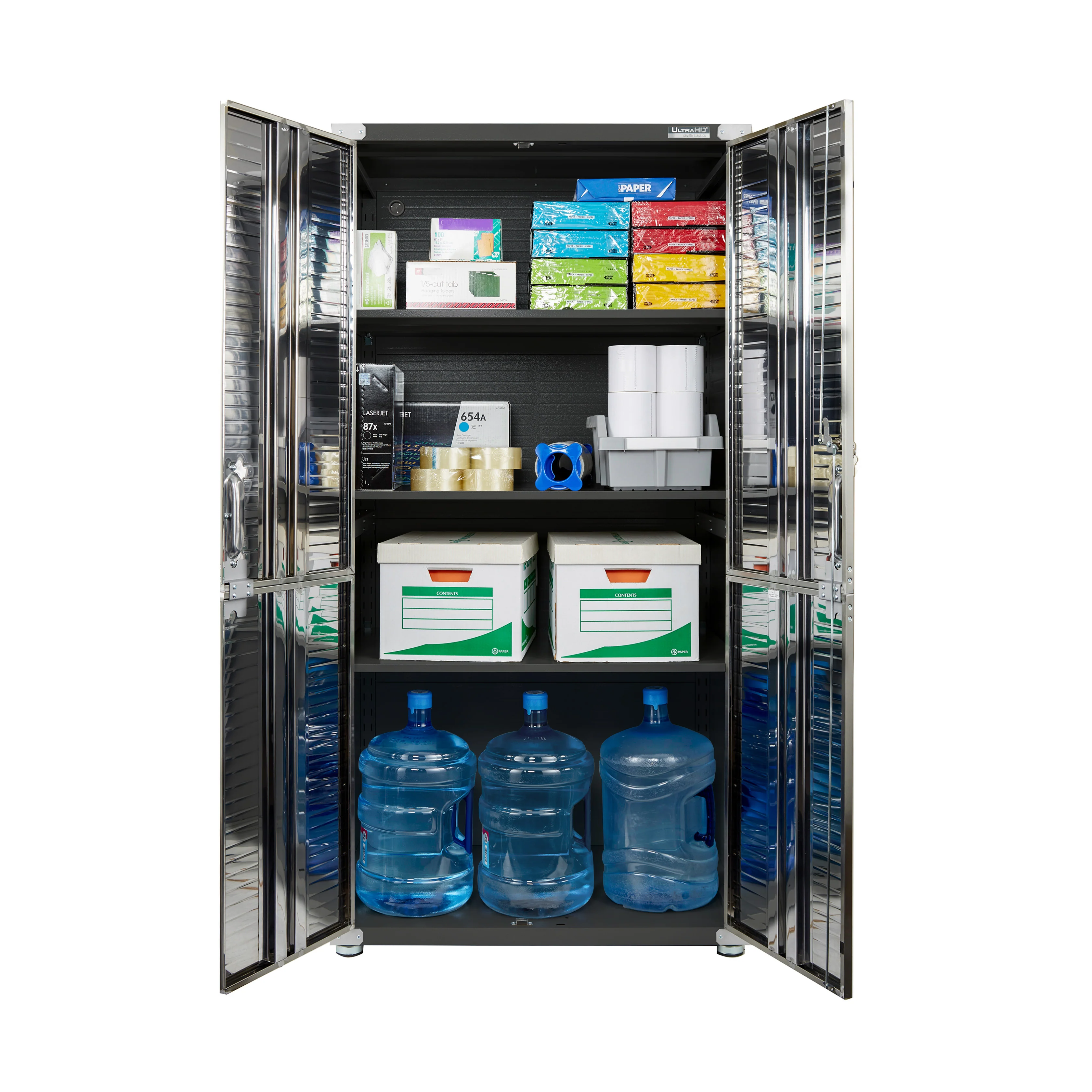 Armoire de rangement 91,4 x 61 x 183 cm – 4 étagères réglables, charge totale 363 kg