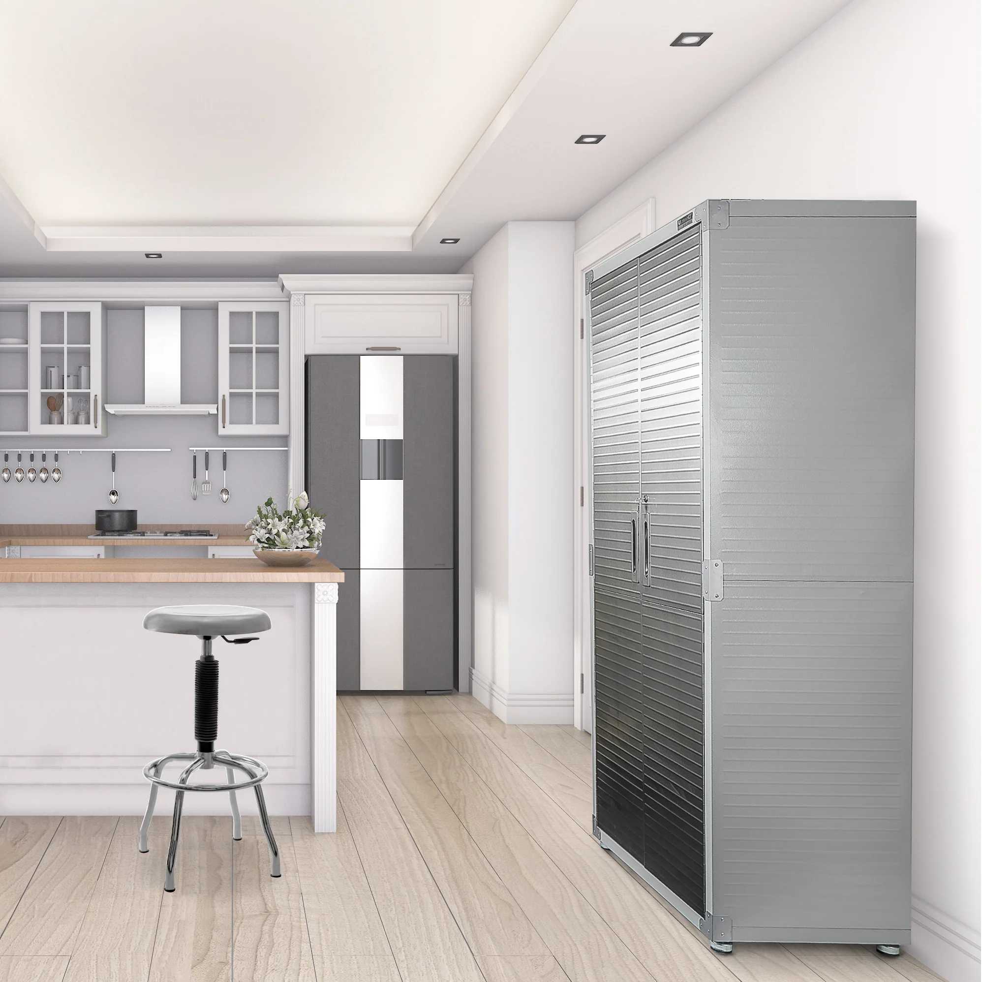 Armoire de rangement 91,4 x 61 x 183 cm – 4 étagères réglables, charge totale 363 kg