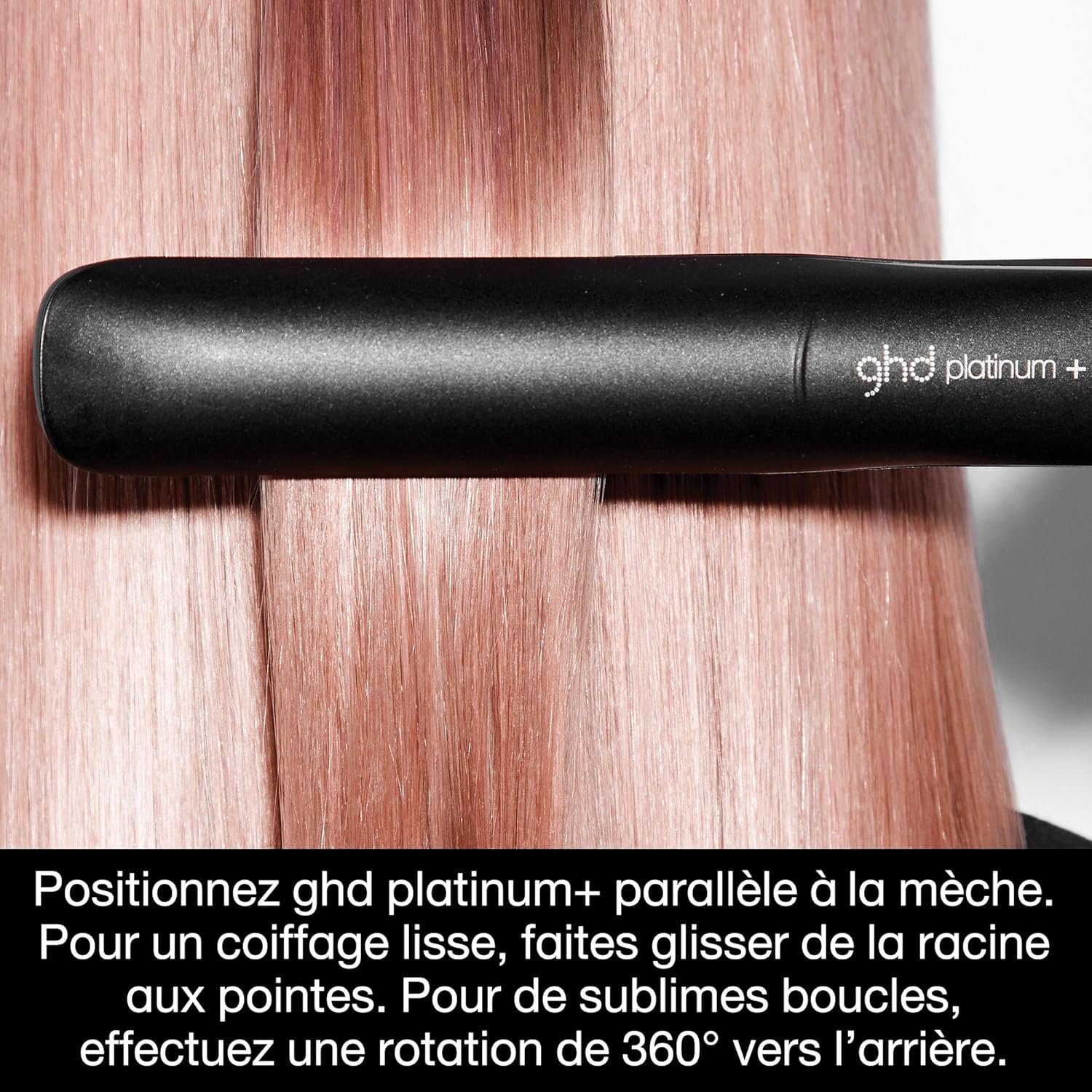 2025 Platinum+ Styler Intelligent – +75 % de brillance, +70 % de cheveux plus forts, Température optimale 185 °C, Noir élégant