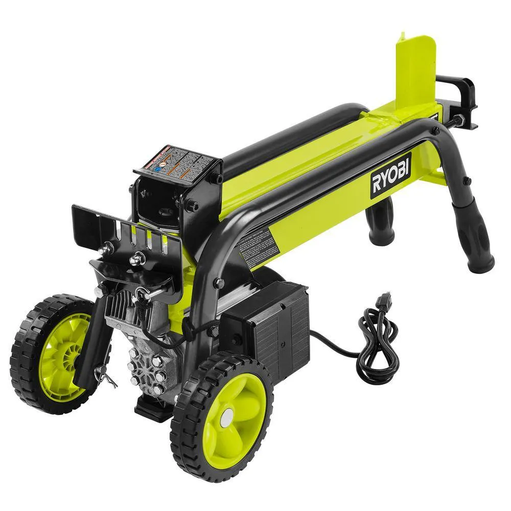 Fendeur de Bûches Électrique RYAC490 – 5 Tonnes, 15A, Coupe jusqu’à 50 cm