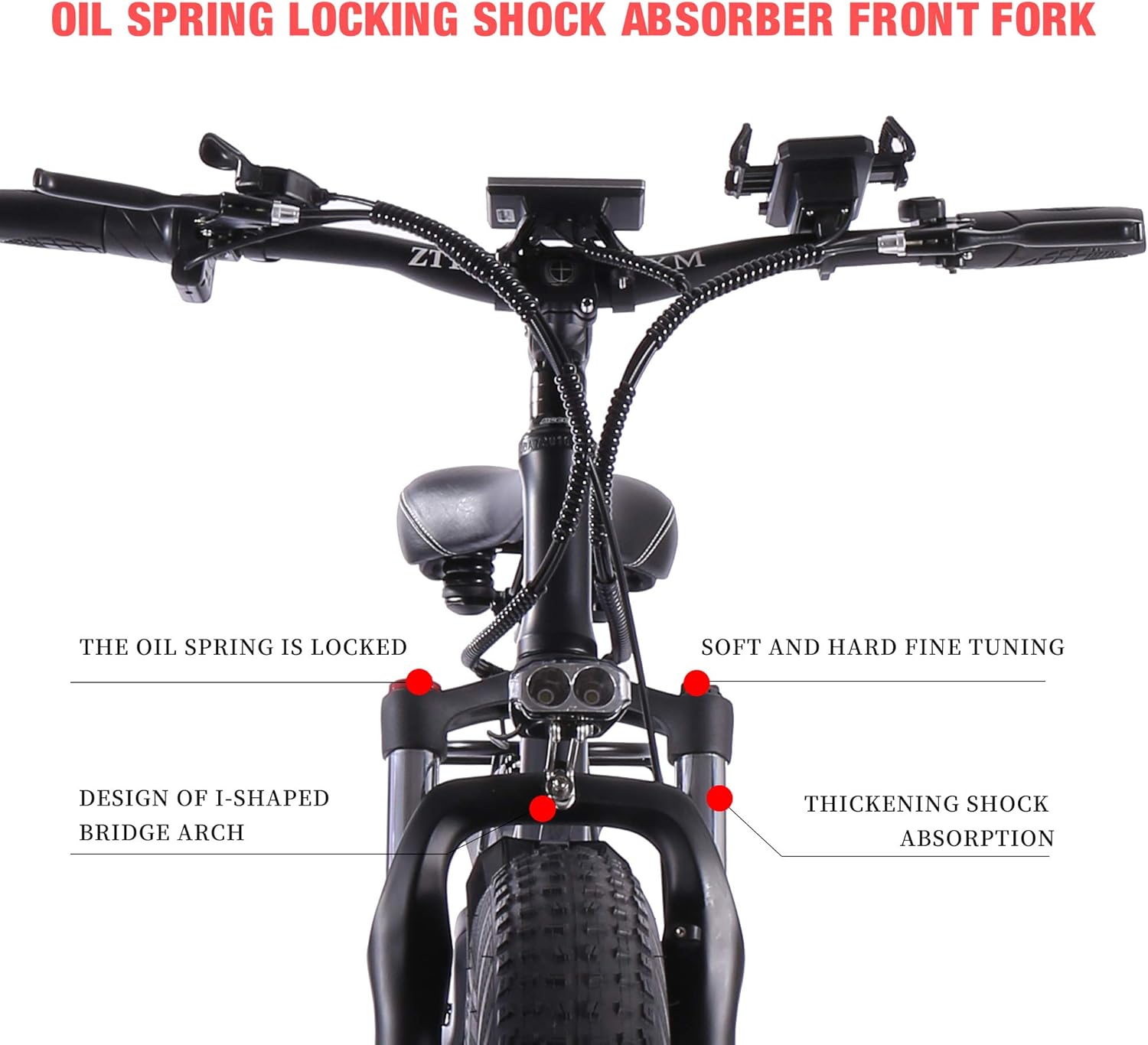 ride66 Vélo électrique VTT pour Homme Adulte, 26 Pouces 21Ah Batterie au Lithium Shimano 7 Vitesses, Vélo Homme Fat Bike Noir XL