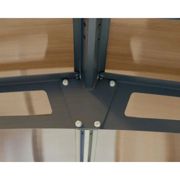 Carport aluminium et polycarbonate, H 242 cm x L 359 cm x P 435 cm