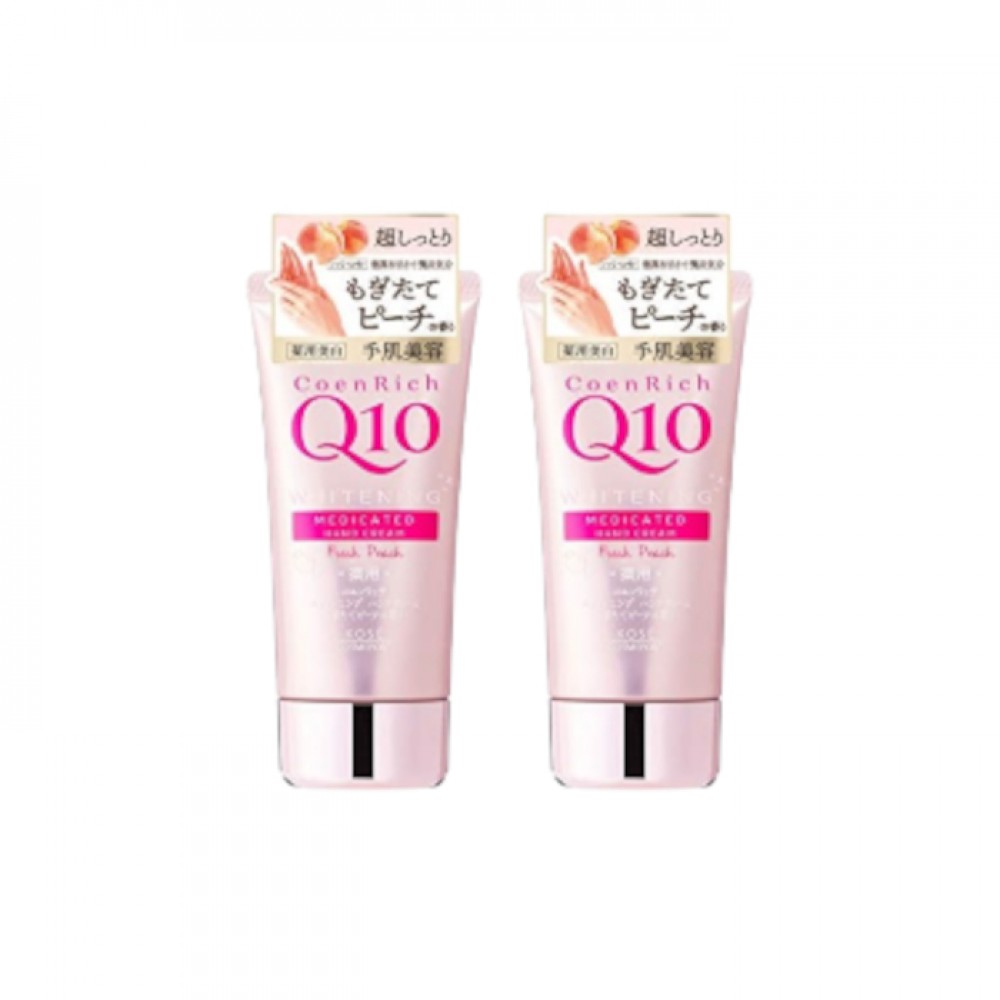 Kose - Coenrich Q10 Medicated Hand Cream - Fresh Peach - 80g (2ea) Set