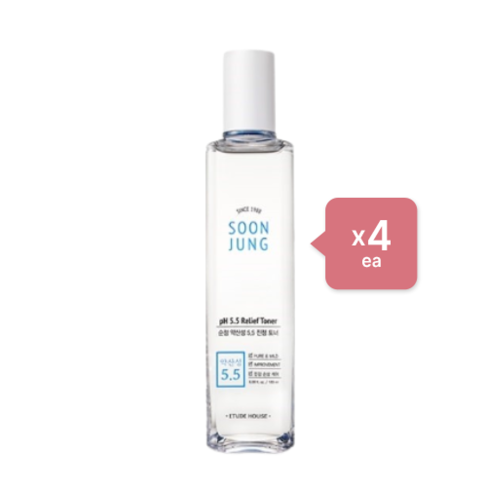 ETUDE - Soon Jung PH 5.5 Relief Toner - 200ml (4ea) Set