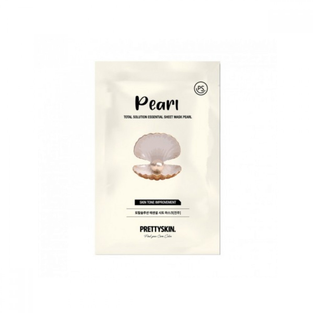 PRETTYSKIN - Total Solution Essential Sheet Mask - Pearl - 1pc