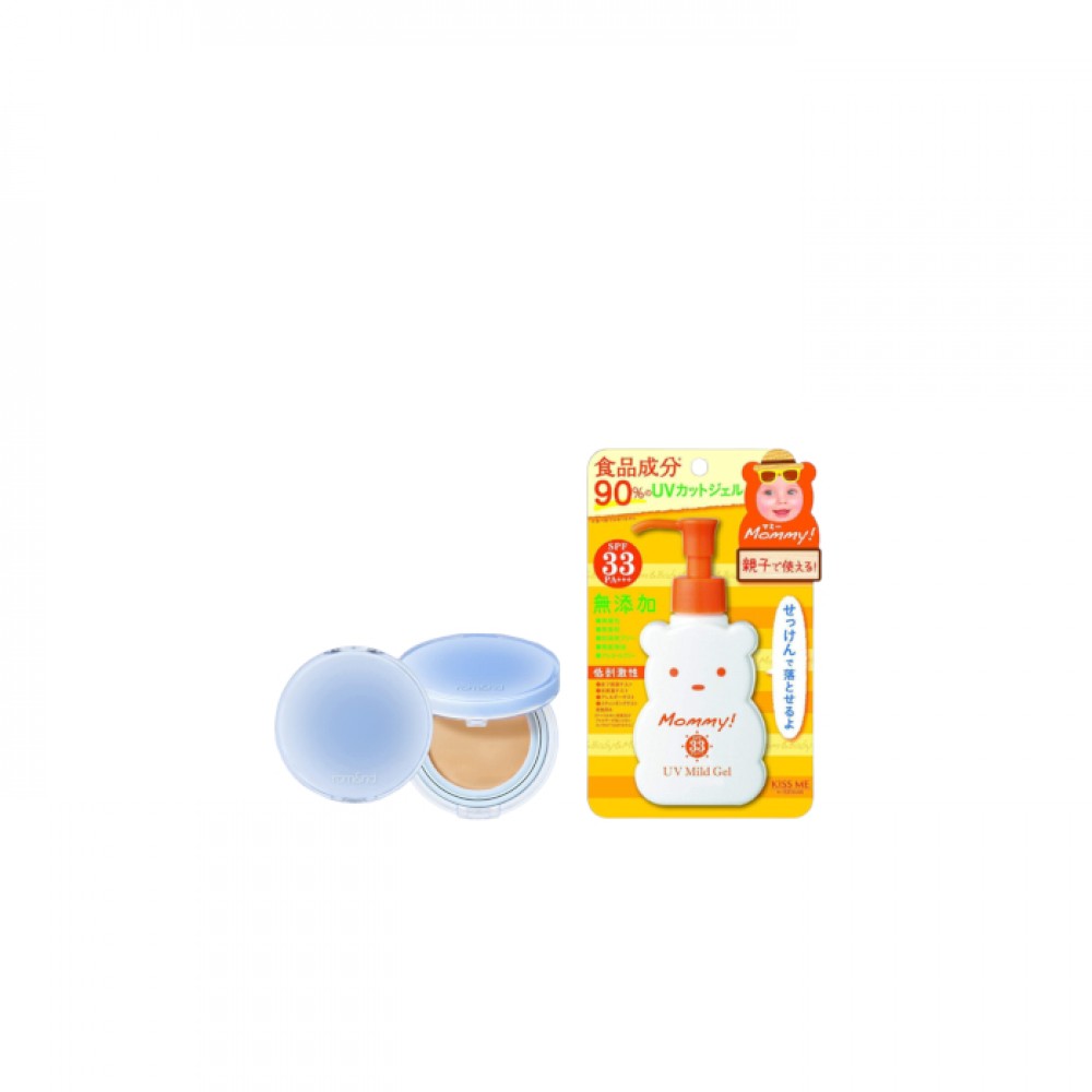 ISEHAN - Kiss Me Mommy UV Mild Gel SPF33 PA+++ - 100ml X Romand - Bare Water Cushion - 20g - 25 Sand