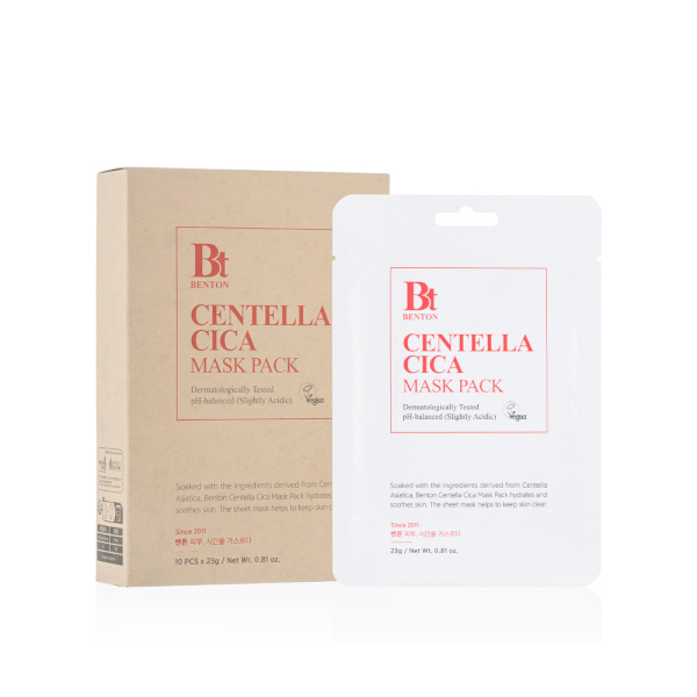 Benton - Centella Cica Mask Pack - 10pcs