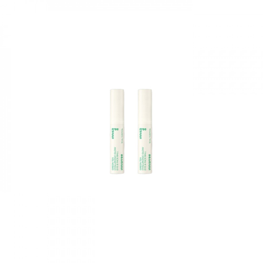 innisfree - Green Tea Hyaluronic Glow Eye & Face Ball - 10ml (2ea) Set