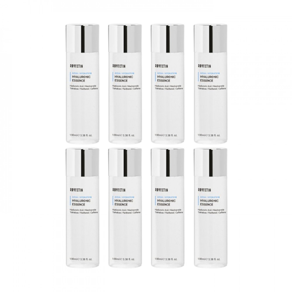 ROVECTIN - Aqua Hyaluronic Essence (New Version of Skin Essentials Activating Treatment Lotion) - 100ml (8ea) Set