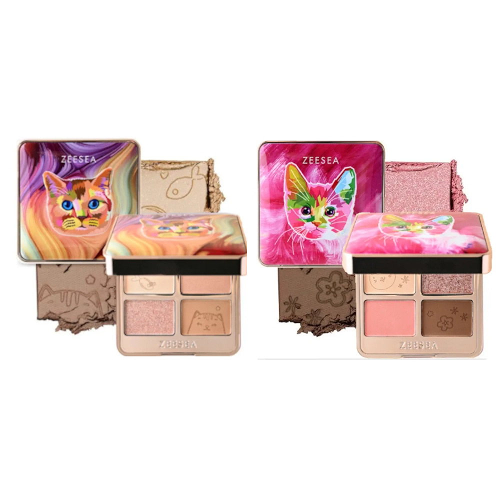 Zeesea - Colorful Animal Four-Color Eyeshadow - 3.5g