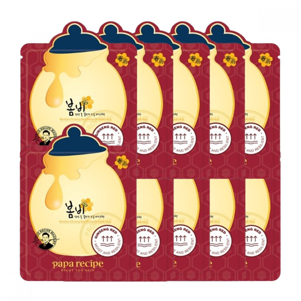 Papa Recipe - Bombee Ginseng Red Honey Oil Mask - 10pcs