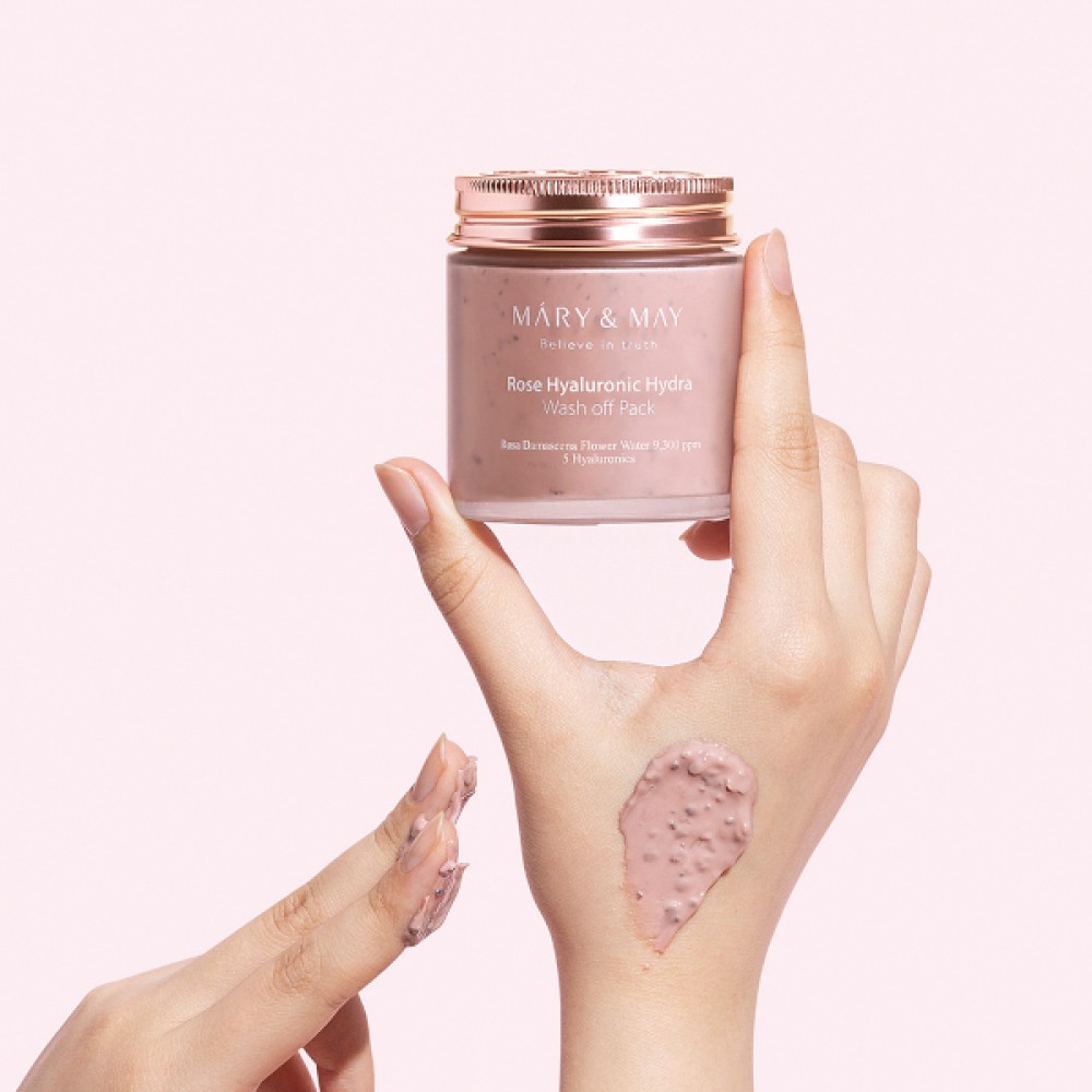 Mary&May - Rose Hyaluronic Hydra Wash Off Pack - 125g