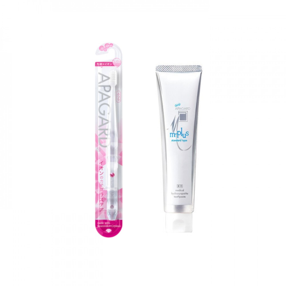 APAGARD - M-Plus Toothpaste - 63g (1ea) + APAGARD - Crystal Toothbrush - 1pc - Random Color (1ea) Set