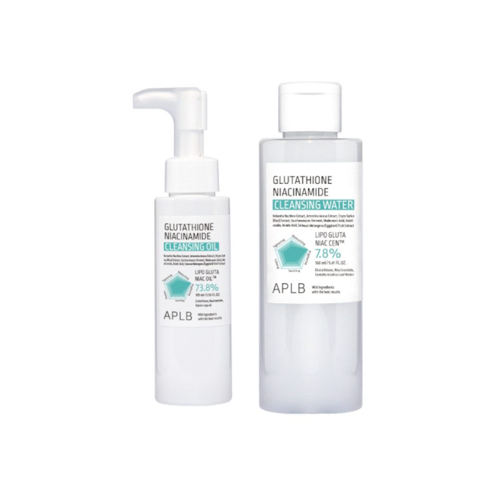 APLB - Glutathione Niacinamide Cleansing Oil - 105ml & Cleansing Water - 160ml Set