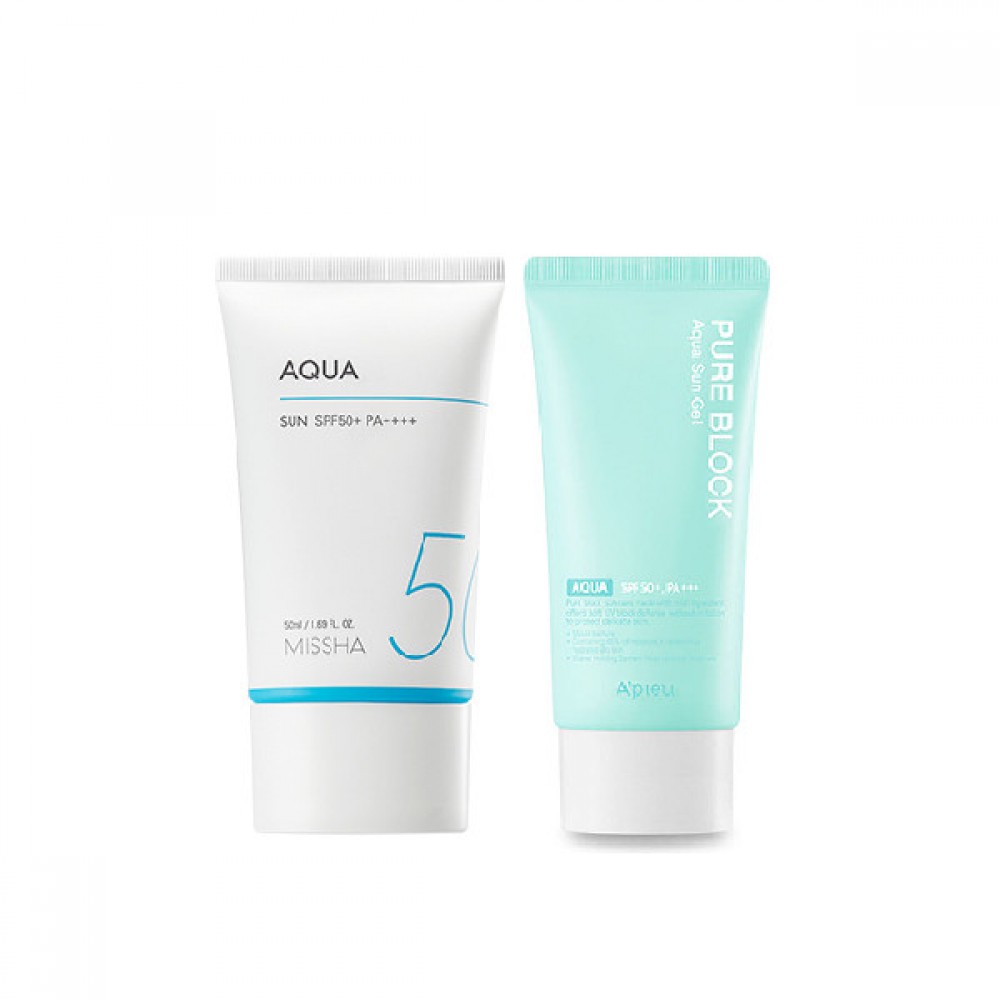 Missha Aqua Sun X A'pieu Hero Sunscreen Set B
