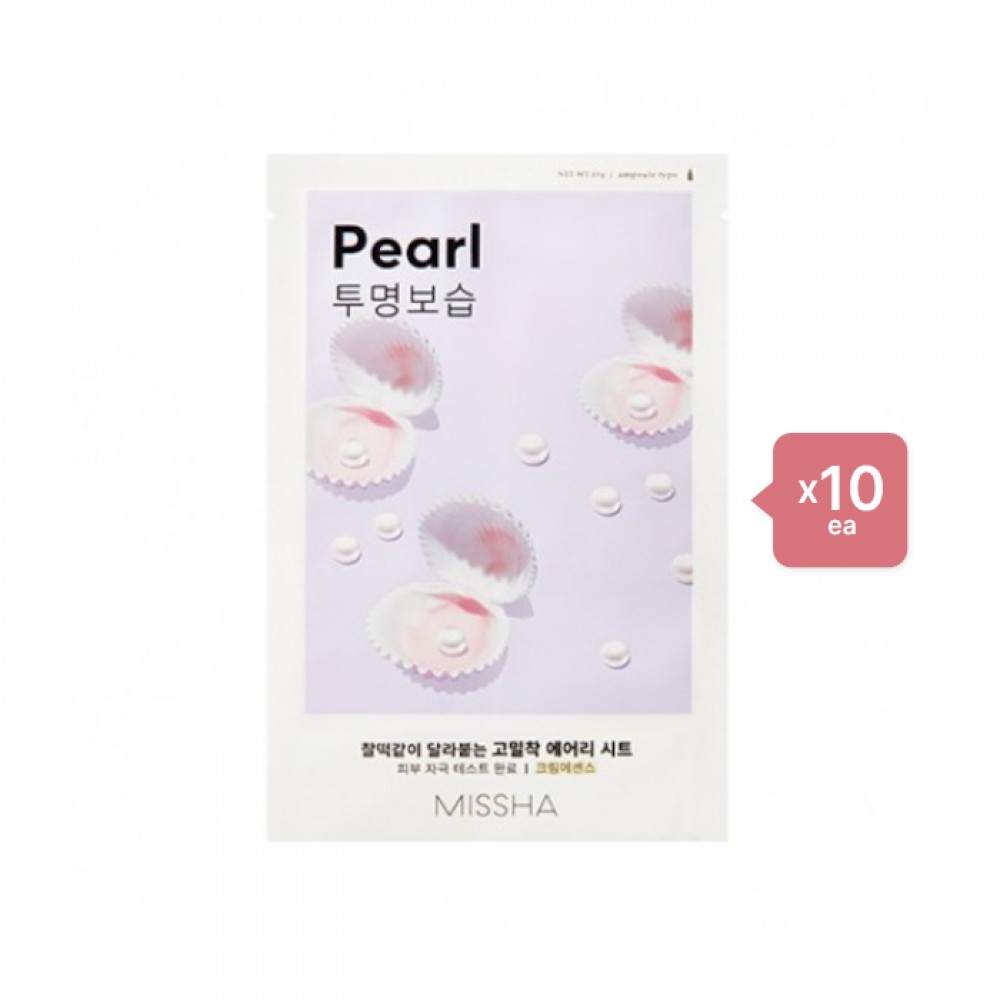 MISSHA Airy Fit Sheet Mask - Pearl - 1pc (10ea) Set