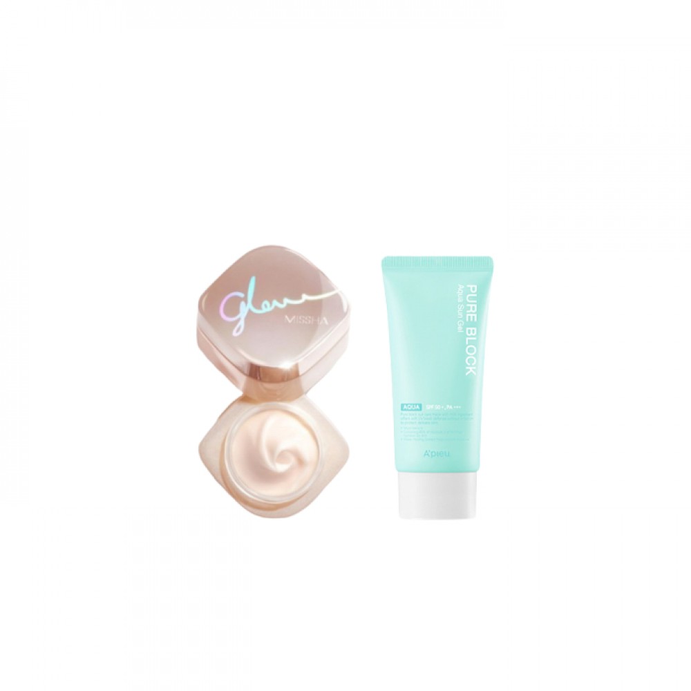 A'PIEU - Pure Block Aqua Sun Gel SPF50+ PA+++ X MISSHA - Glow Skin Balm - 50ml