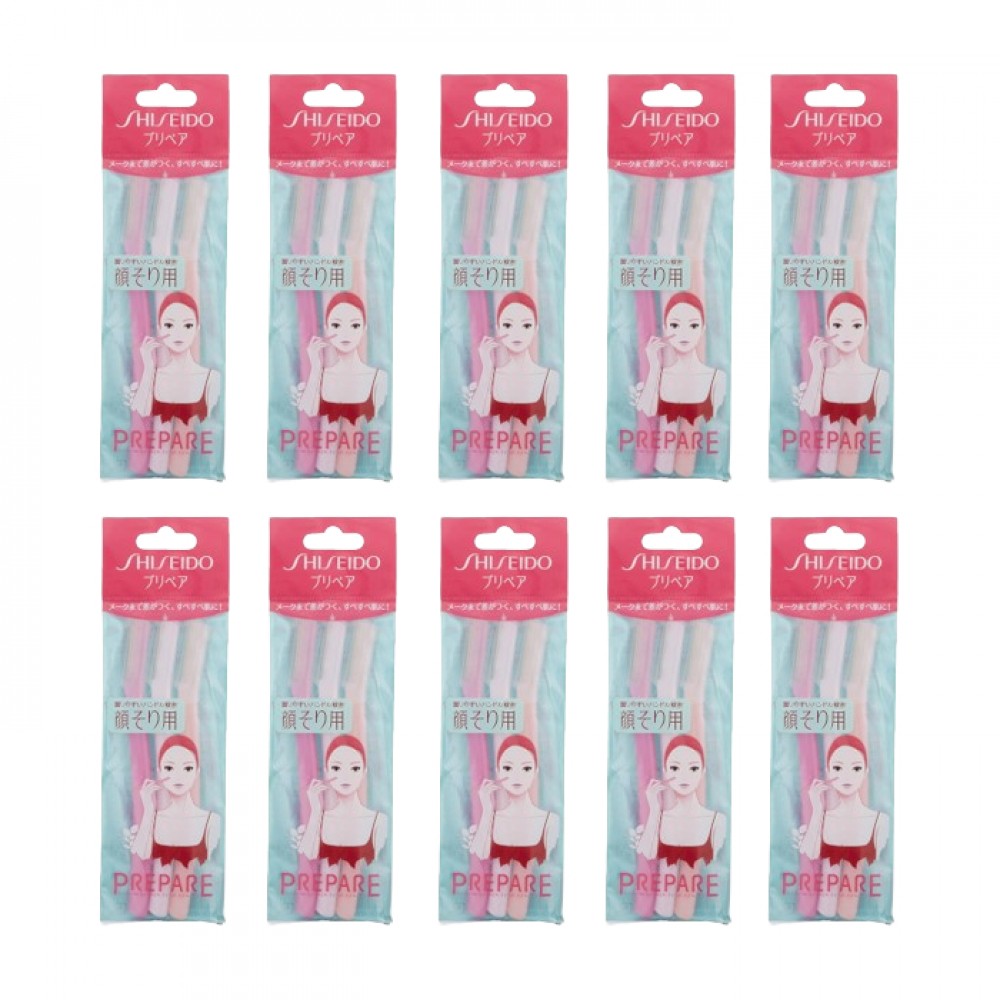 Shiseido - Prepare Face Shaving L - 3 pcs (10ea) Set