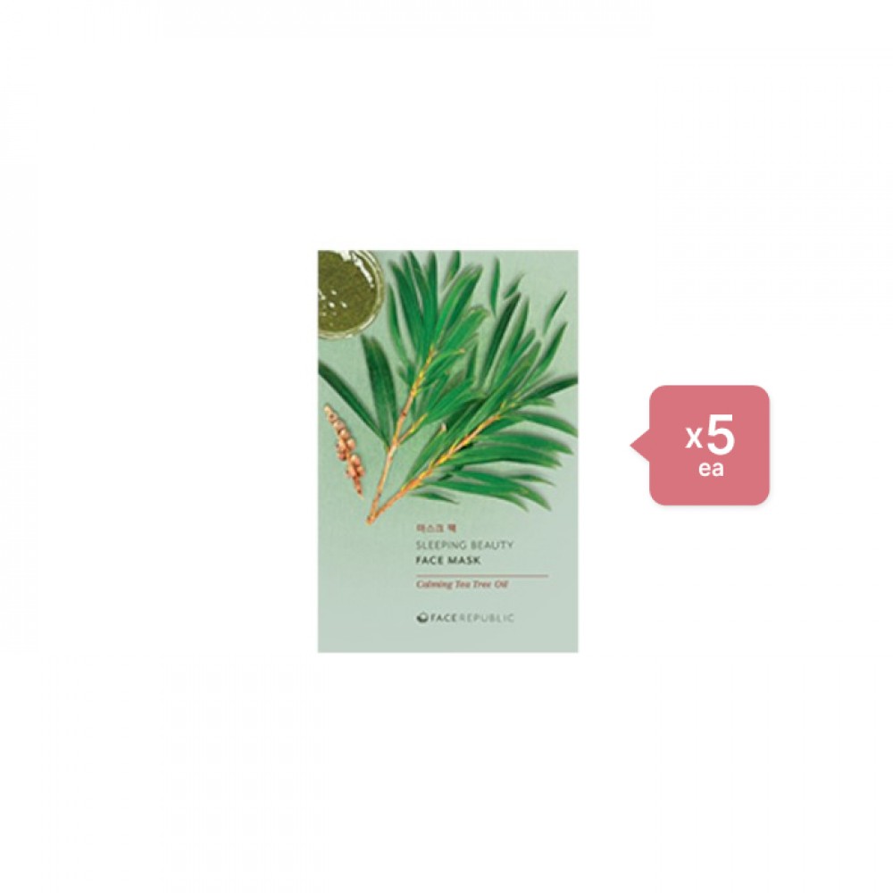 face republic Sleeping Beauty Face Mask - 23ml - CalmingTea Tree Oil (5ea) Set