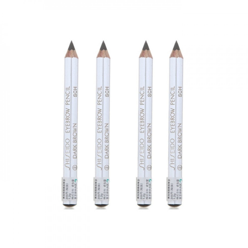 Shiseido - Eyebrow Pencil - 02 Dark Brown (4ea) Set