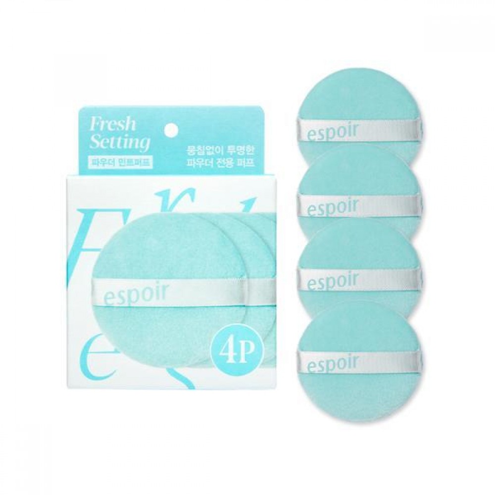 eSpoir - Fresh Setting Powder Mint Puff - 4ea