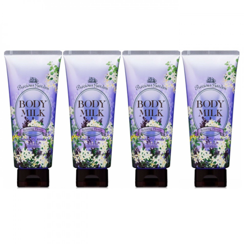 Kose - Precious Garden Body Milk - Relaxing Flower - 200g (4ea) Set