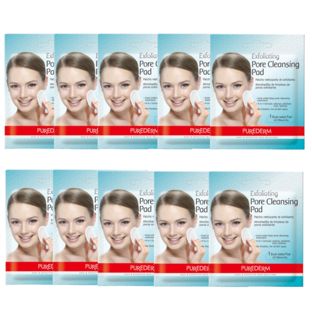 PUREDERM Exfoliating Pore Cleansing Pad - 1pc (10ea) Set