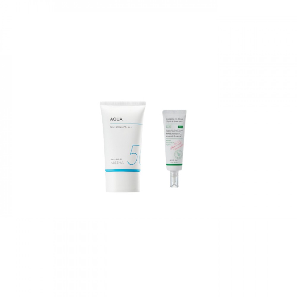 MISSHA All-Around Safe Block Aqua Sun SPF50+ PA++++ (New version of All-Around Safe Block Aqua Sun Gel ) - 50ml X AXIS-Y - Complete No Stress Physical Sunscreen SPF50+ PA++++ - 50ml
