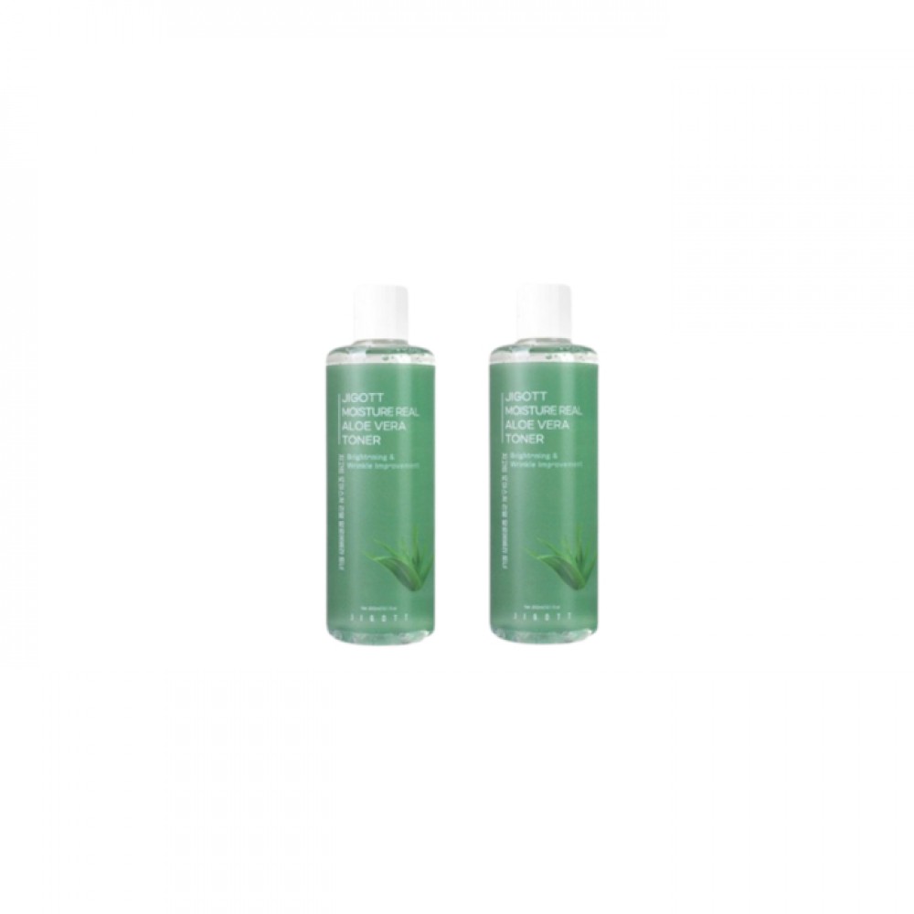 Jigott - Moisture Real Aloe Vera Toner - 300ml (2ea) Set