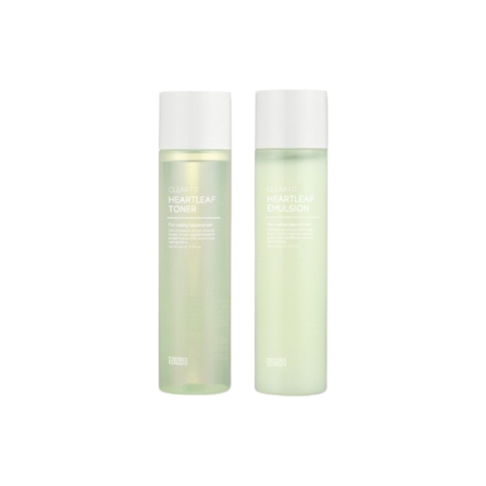 tenzero Clear Fit Heartleaf Toner - 200ml (1ea) X Clear Fit Heartleaf Emulsion - 200ml (1ea)