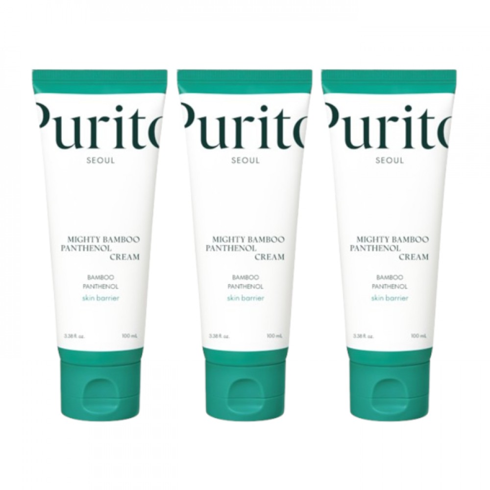 Purito SEOUL - Mighty Bamboo Panthenol Cream - 100ml (3ea) Set