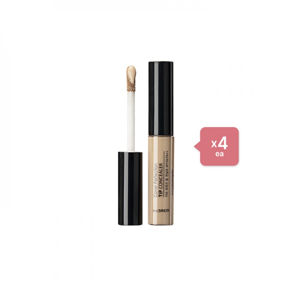 The Saem Cover Perfection Tip Concealer - 01 Clear Beige (4ea) Set