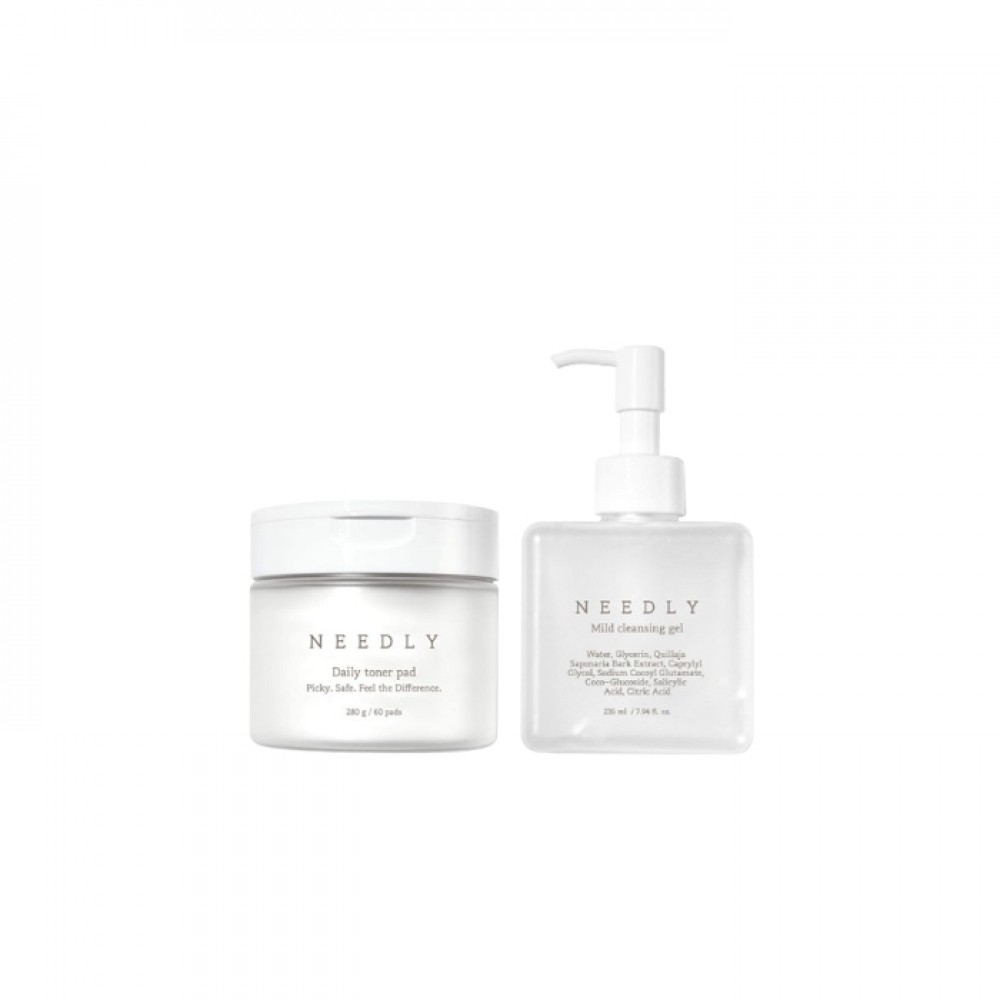 NEEDLY - Daily Toner Pad - 280g/60pads (1ea) + Mild Cleansing Gel - 235ml (1ea) Set