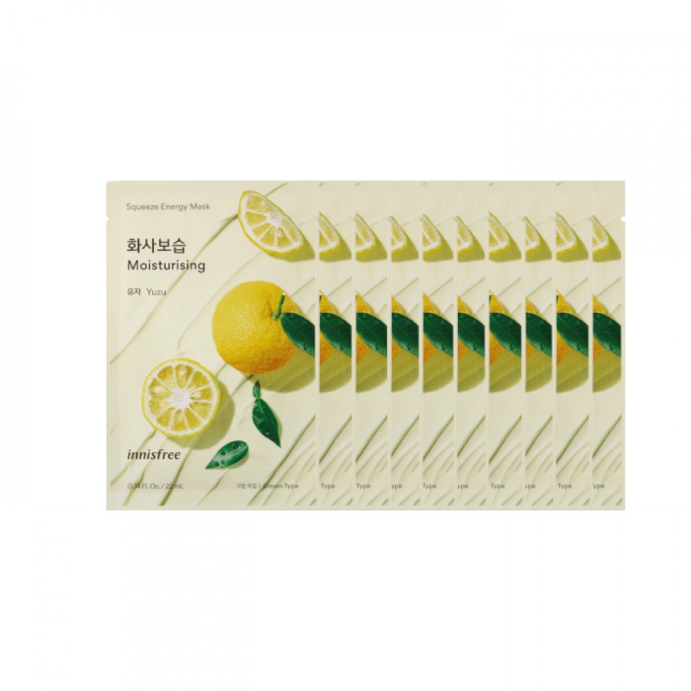 innisfree Energy Mask - Yuzu - 10pcs Set