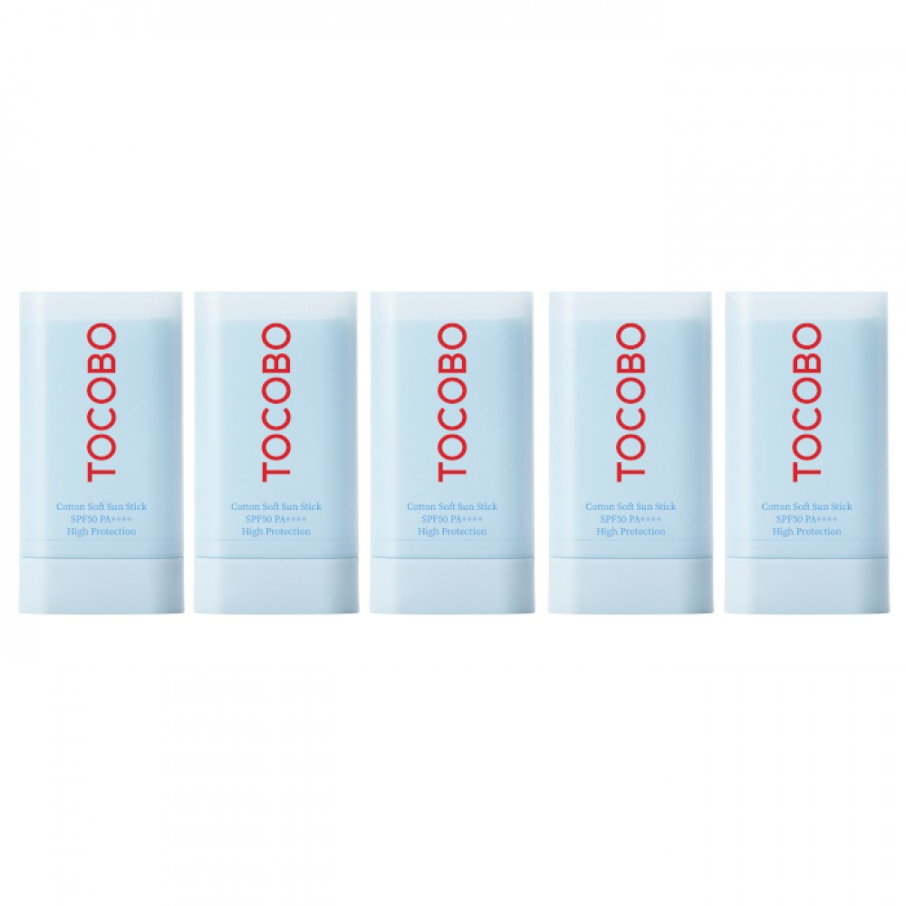 TOCOBO - Cotton Soft Sun Stick SPF50 PA++++ - 19g (5ea) Set