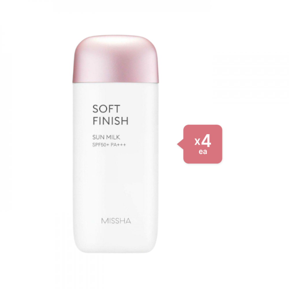 Missha All-Around Safe Block Soft Finish Sun Milk (4ea) Set